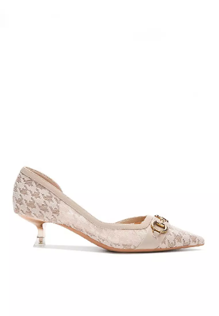 Discount on Twenty Eight Shoes  shoes - SKU: VANSA Buckle Mesh D'orsay Mid Heel  VSW-H33910