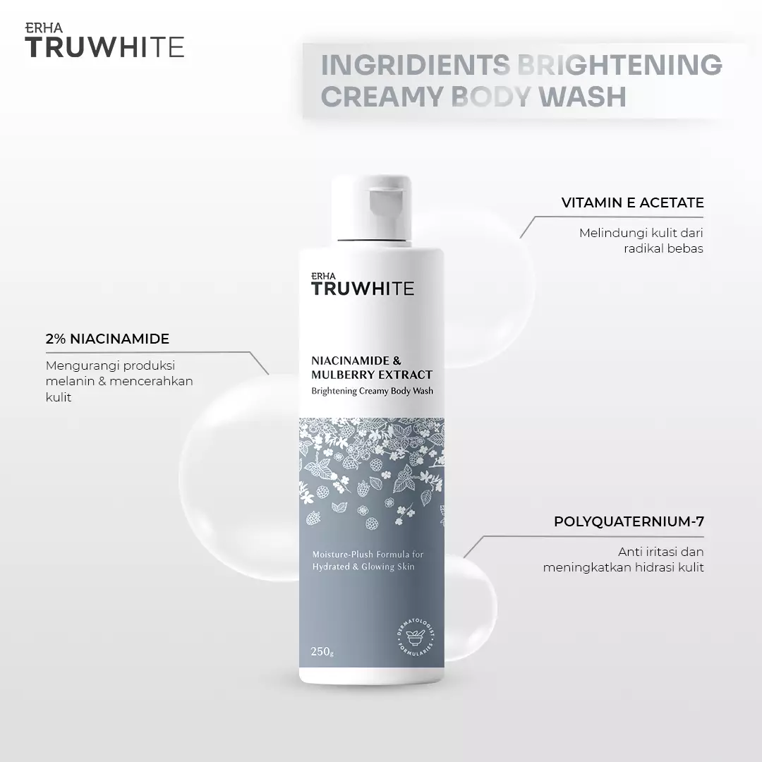 ERHA Truwhite Niacinamide & Mulberry Extract Brightening Creamy Body Wash