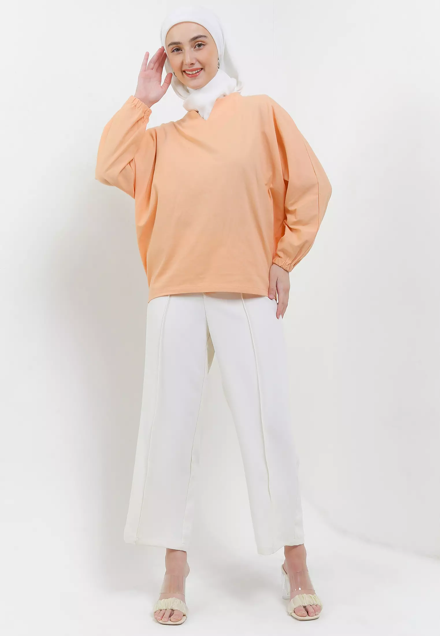 MFMW Aduhay Atasan Blouse Peach Fuzz