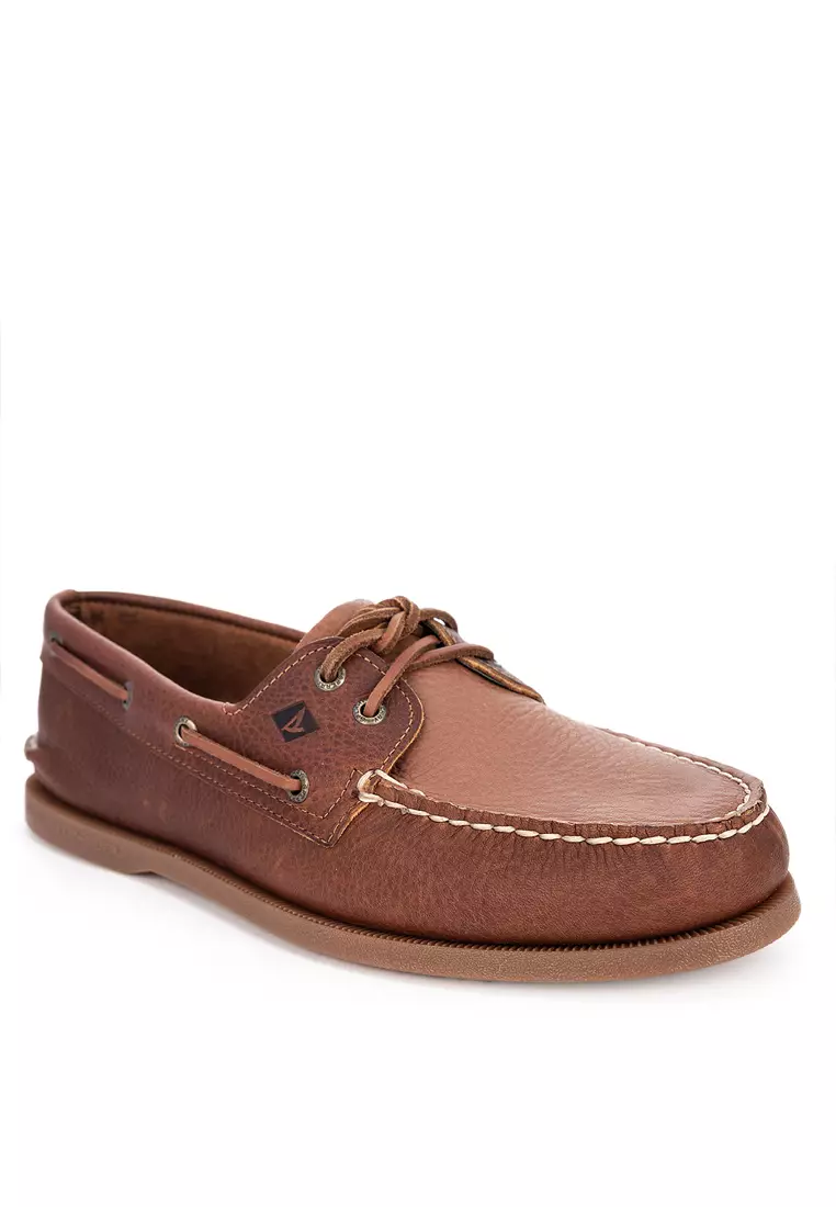 Discount on Sperry  shoes - SKU: Men's Authentic Original™ Tumbled Boat Shoe Brown (Sts25292)