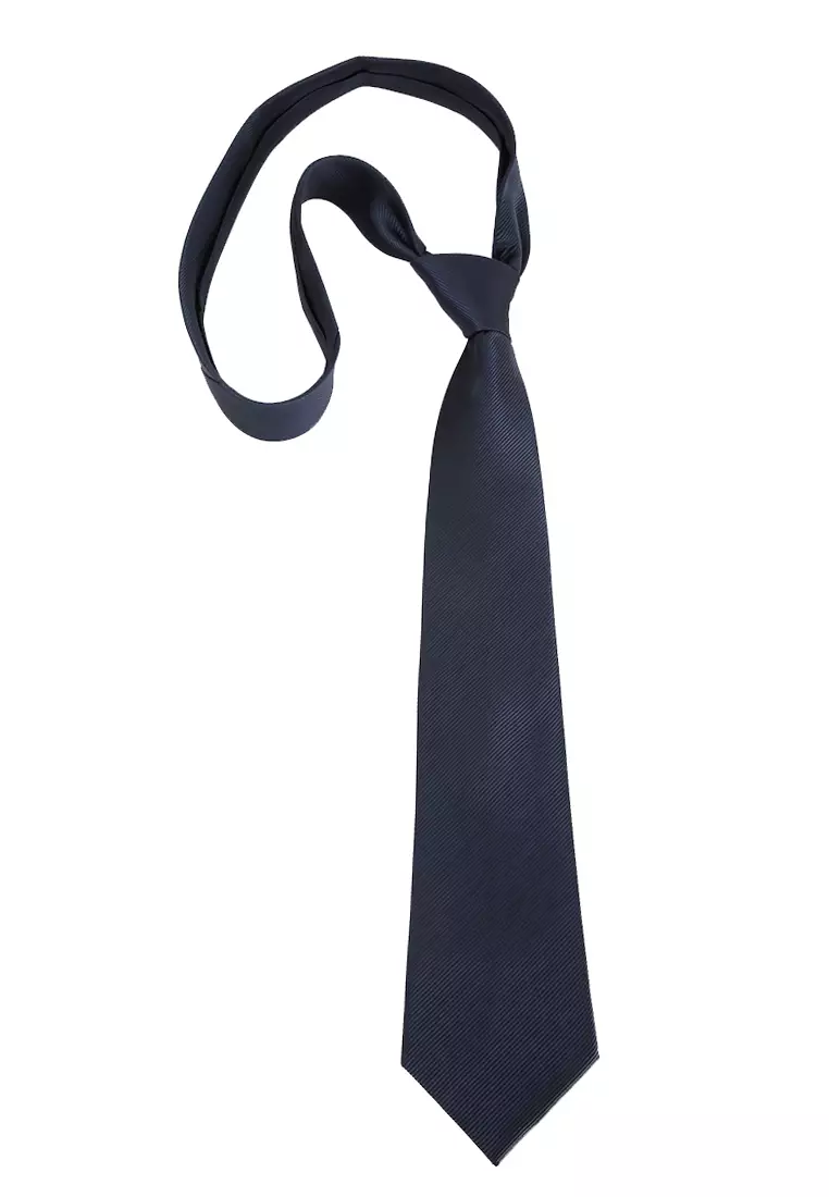 Stranger Dasi Pria Polos Plain Tie Man Neckwear Aksesoris Fashion Material Polyester ORIGINAL - Dark Grey