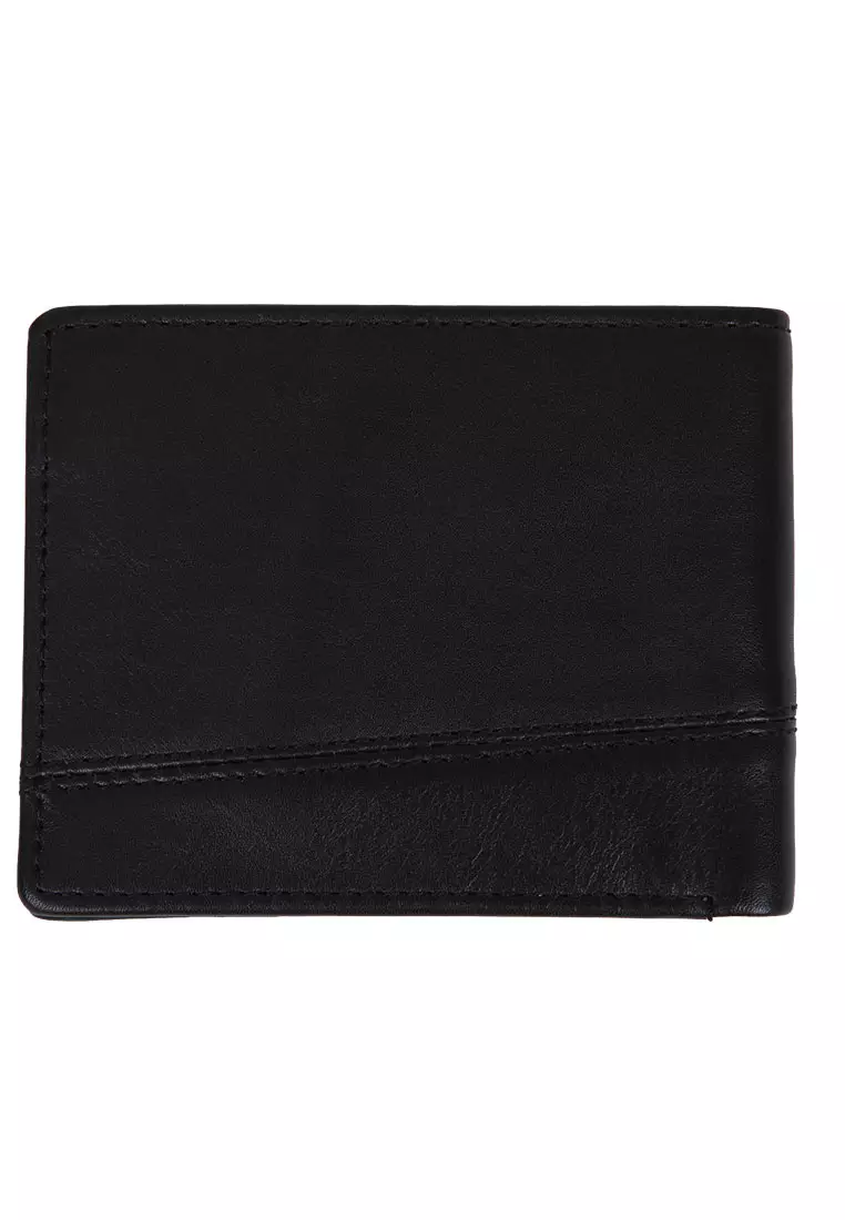 MLW SHIFTER STONE LEATHER WALLET BLACK