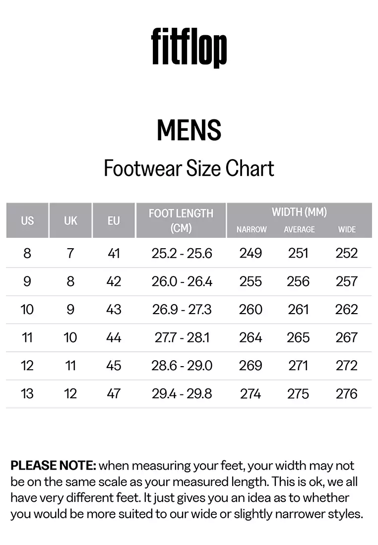 Fitflop sizing chart sales