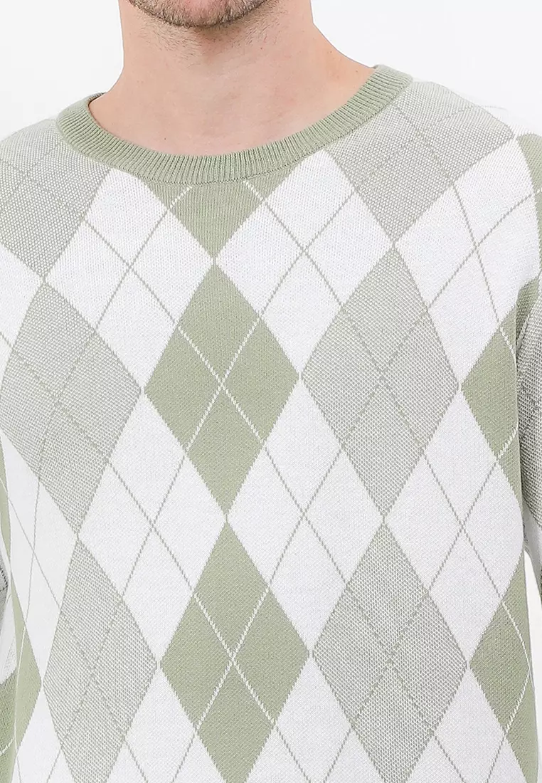 Argyle Oversize Sweater