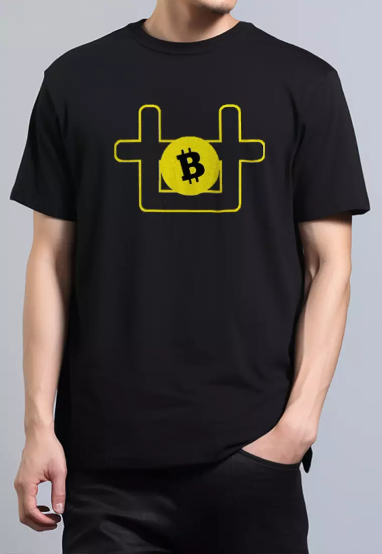 MTI60 Kaos T-Shirt Pria Instacool Thirdday X Bitcoin Hitam