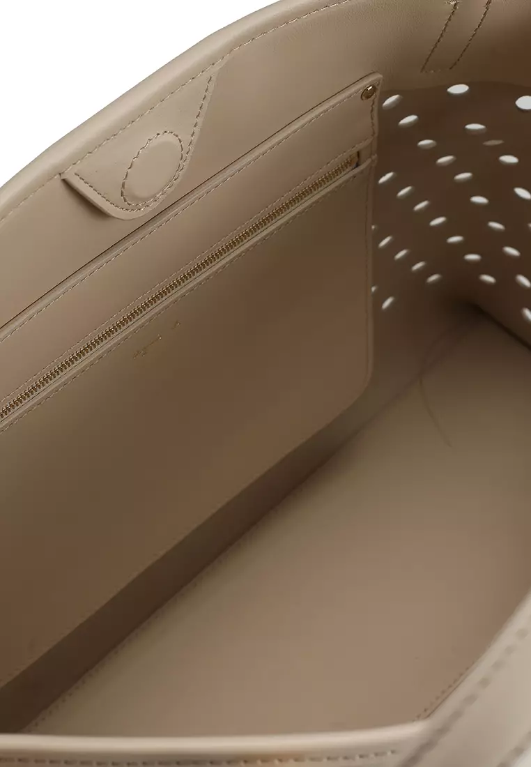 Perforated Leather Tote Bag