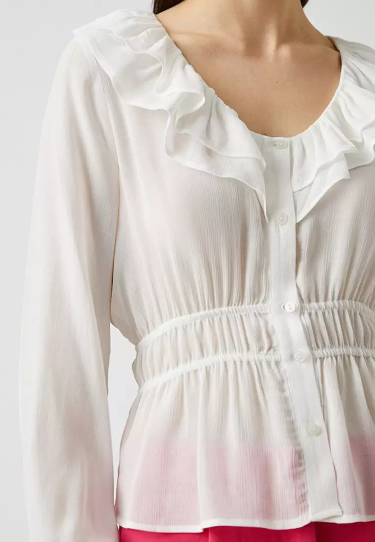 Ruffle Long Sleeves Blouse