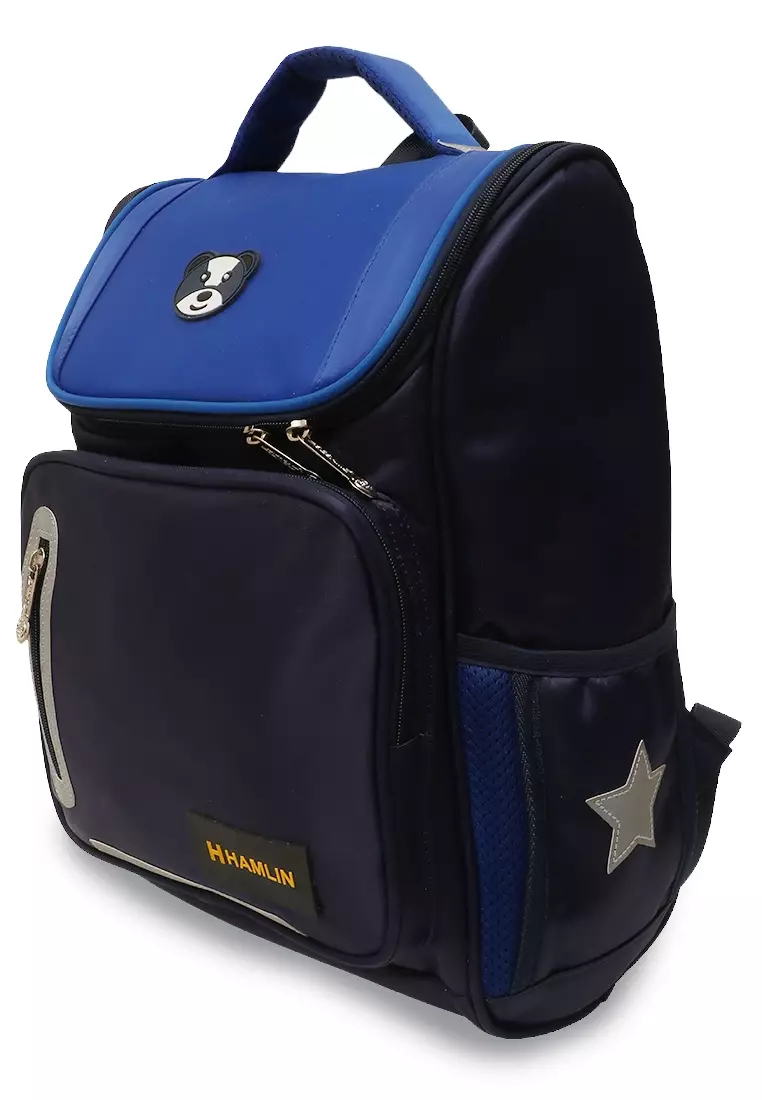 Alessio Tas Ransel Anak Pria Anti Air Childrens Backpack Many Space Material Nylon ORIGINAL - Navy