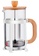 Slique white SLIQUE French Coffee Press 1000mL - White Boroscilicate Glass Bamboo Handle & Lid - Stainless Steel Filter -Modern Italian Design 2AA3EESA59F838GS_1