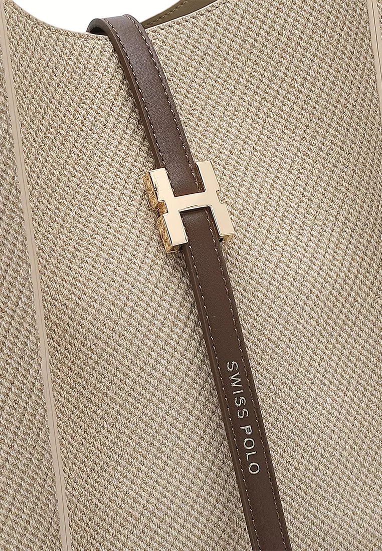 Women's Top Handle Bag / Sling Bag / Crossbody Bag / Shoulder Bag (Tas Tangan Wanita / Tas Selempang Wanita / Tas Bahu Wanita) - Cokelat