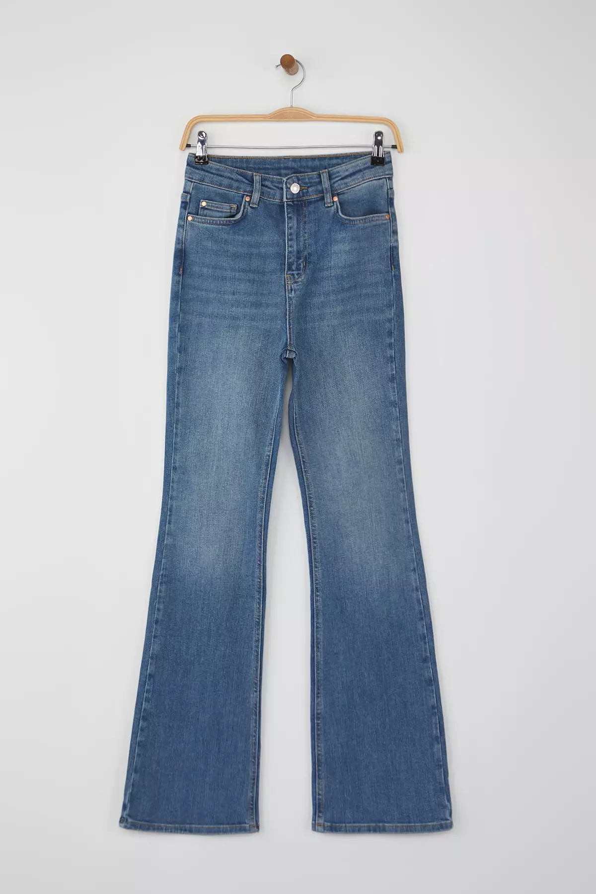 Teen Blue High Waist Flared Jeans Twoaw26Je00095