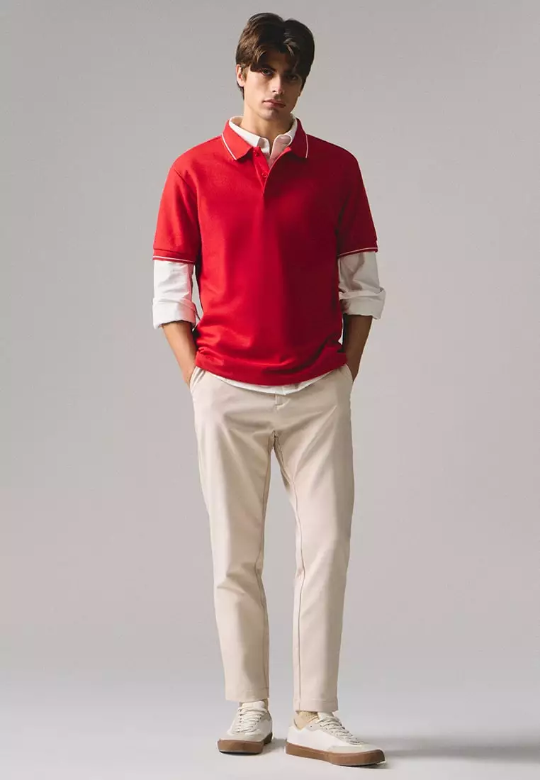 Premium Regular Fit Polo Shirt With Contrast Tipping