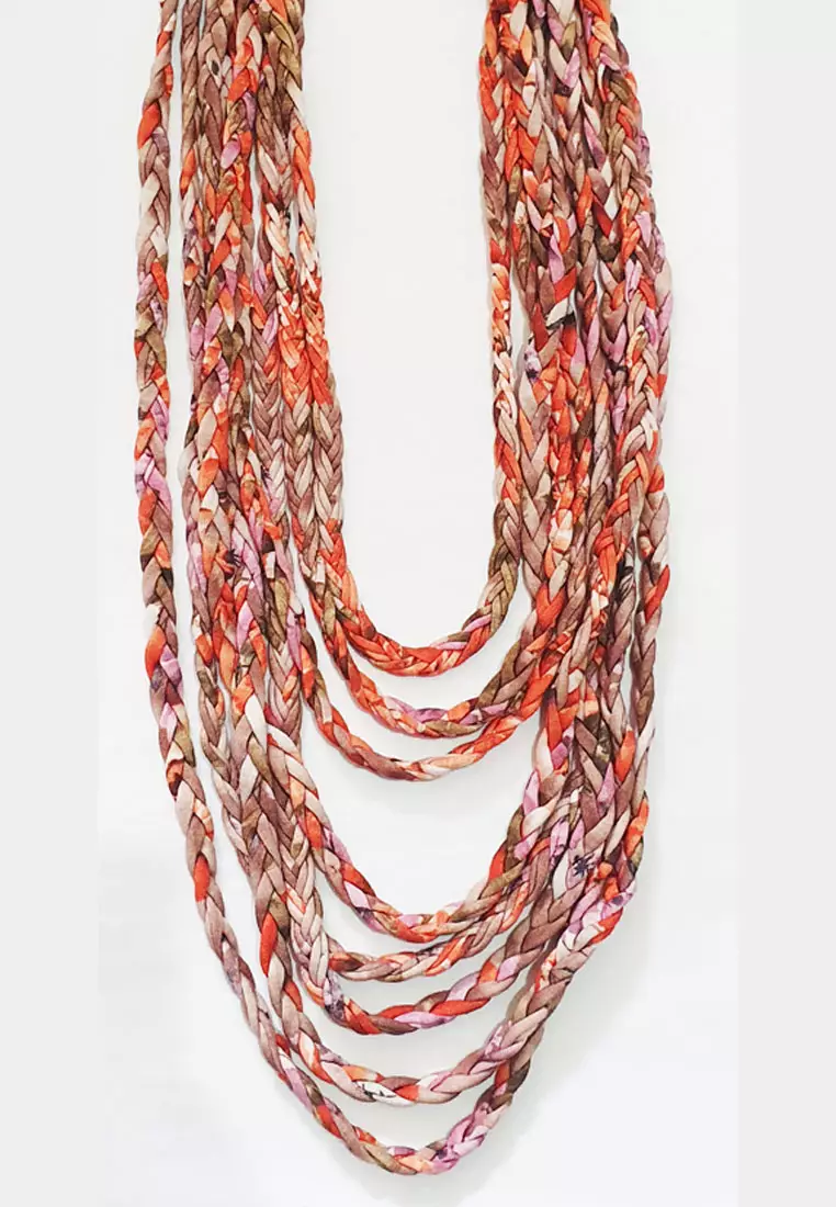 Infinity Scarf Necklace Brown