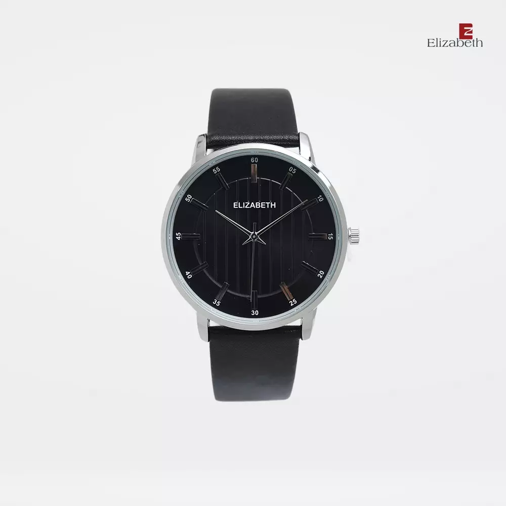 Jam Tangan Couple - Elizabeth | Leather Strap 2205-0016 | Black