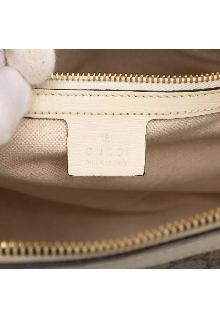 Pre-Loved Gucci Small Gg Supreme Horsebit 1955 Satchel
