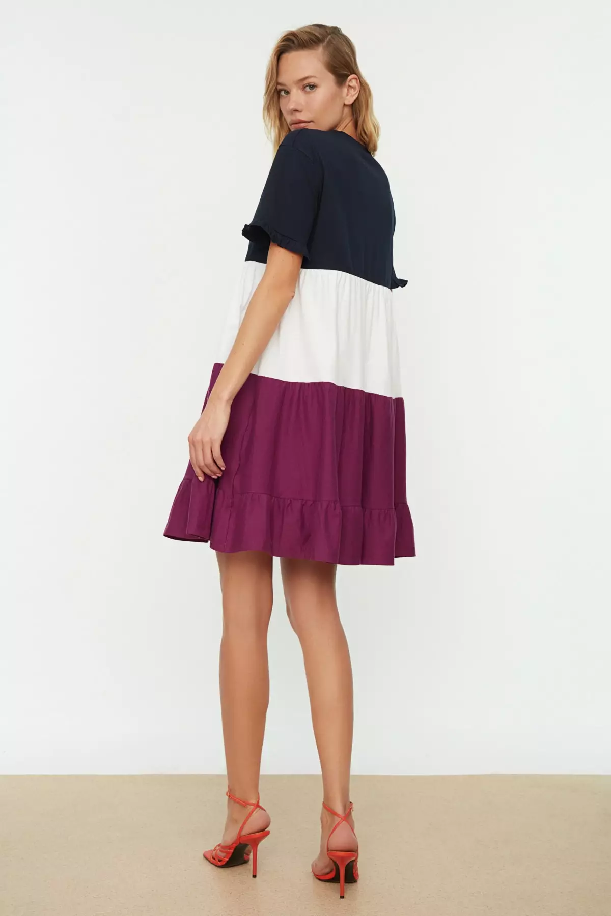 Cotton Color Block Dress