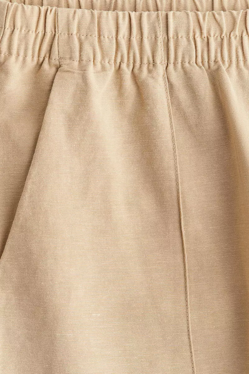 Linen-blend trousers