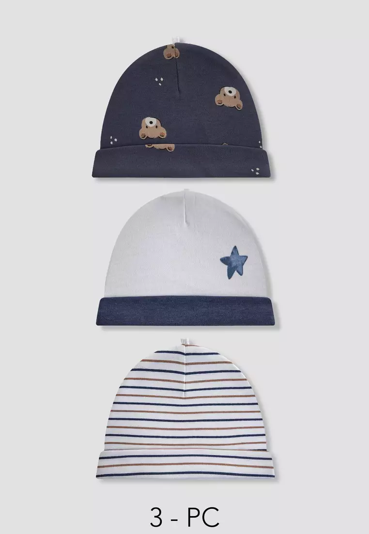 Babyshop Pack Of 3 Juniors Cap With Print