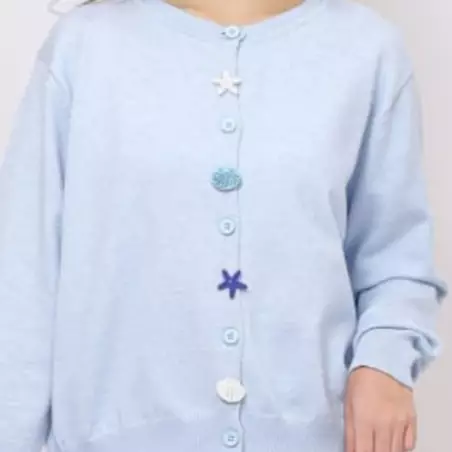 Calypso Serenity Knit Cardigan in Light Blue