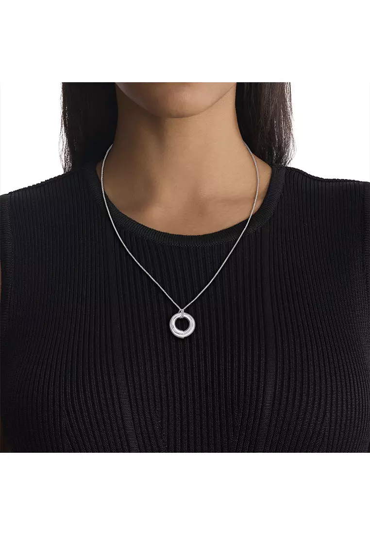 CK Spiral Silver Necklace CKJ-35000760