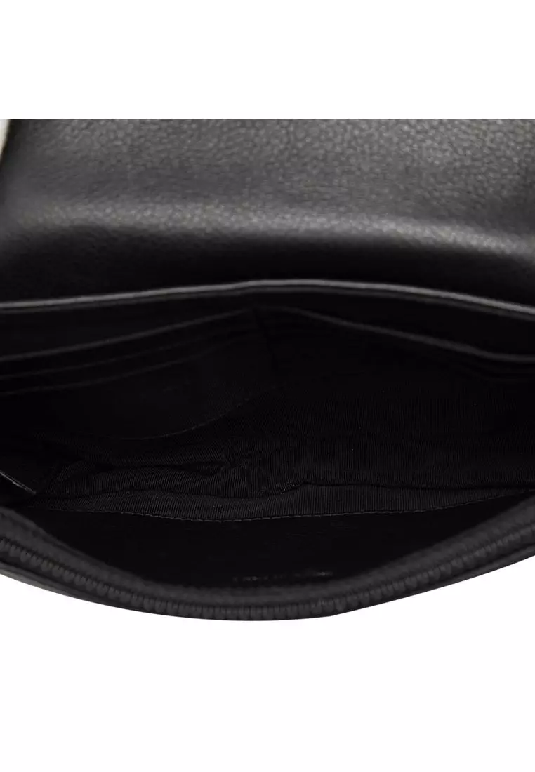 Pre-Loved Chanel Cc Caviar Half Moon Wallet On Chain