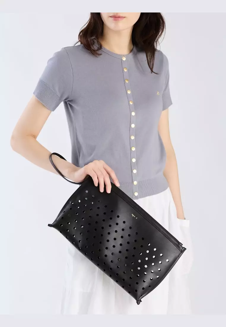 Perforated Leather Pouch
