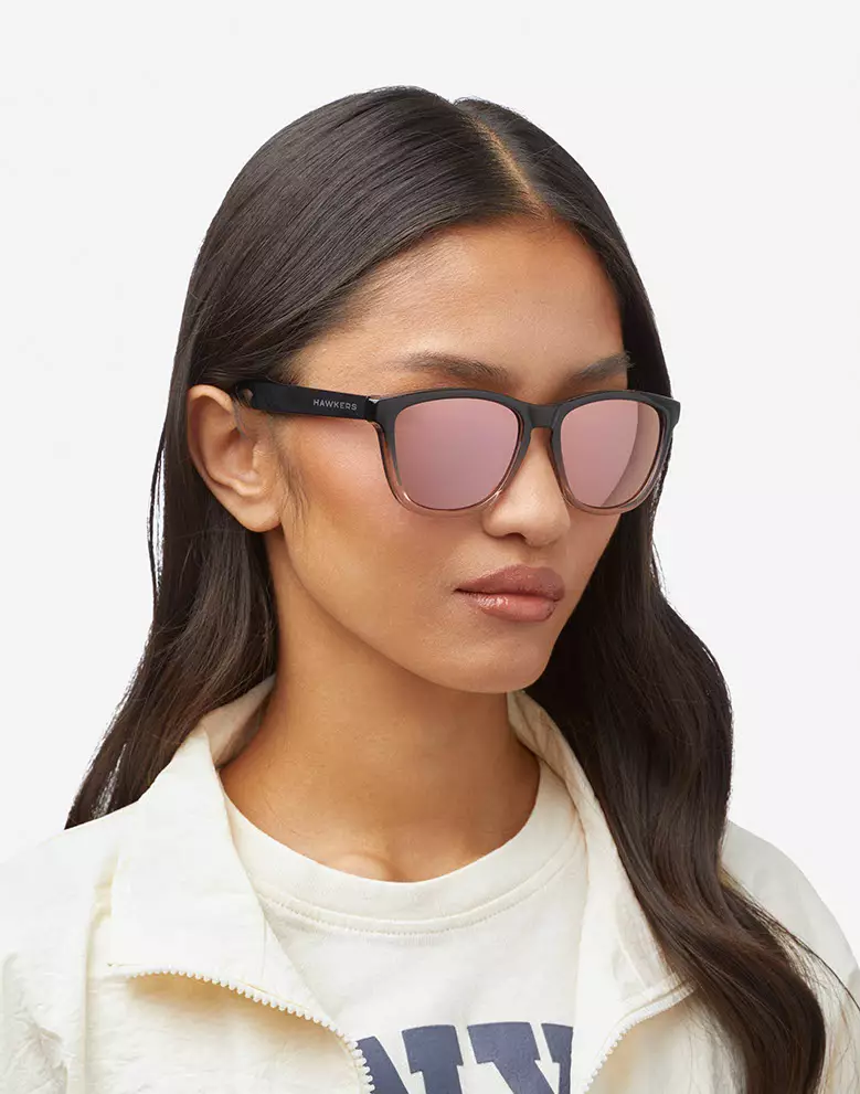 HAWKERS Rose Gold ONE FUSION Sunglasses for Men and Women. Official Product Designed in Spain