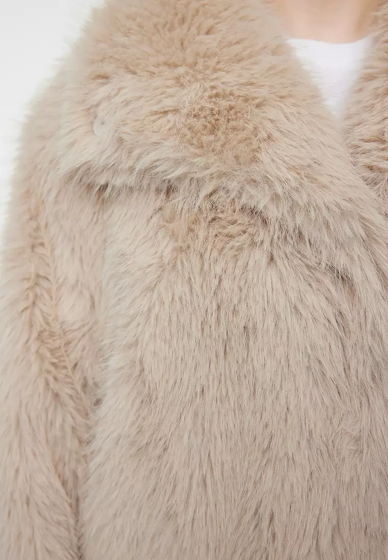 Plus Size Faux Fur Coat