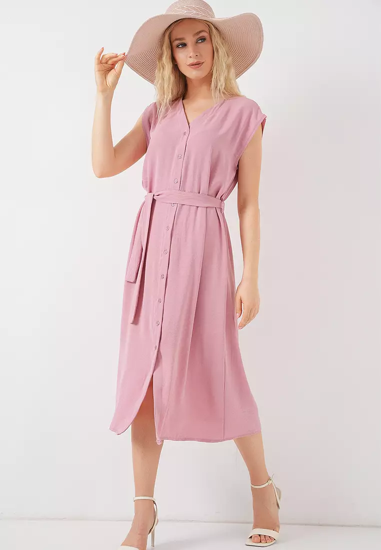 Sleeveless Belted Aerobin Dress