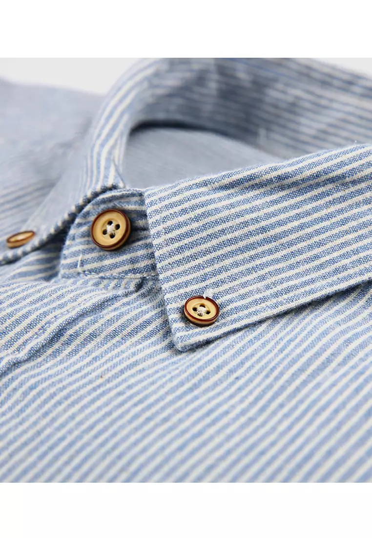 Square-neck Striped Shirt C1523
