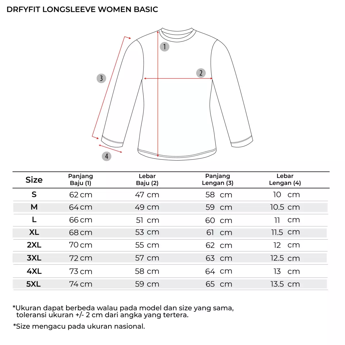 Tiento Kaos Running Dry Fit Baju Olahraga Wanita Lengan Panjang Gym Pakaian Sport Lari