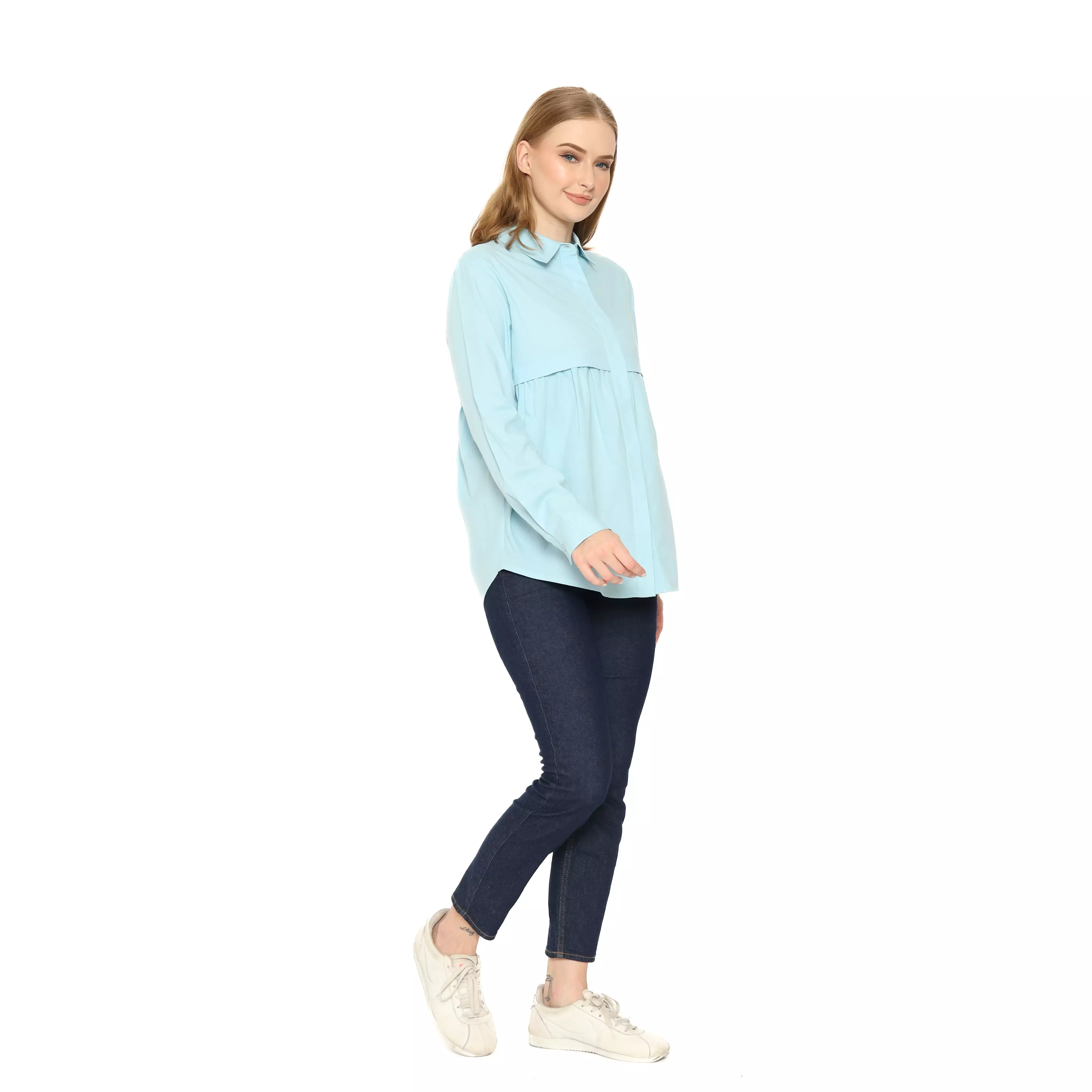 Planet Surf Clothing Kemeja Lengan Panjang Wanita Florensia Ladies Shirt Long Planet Surf