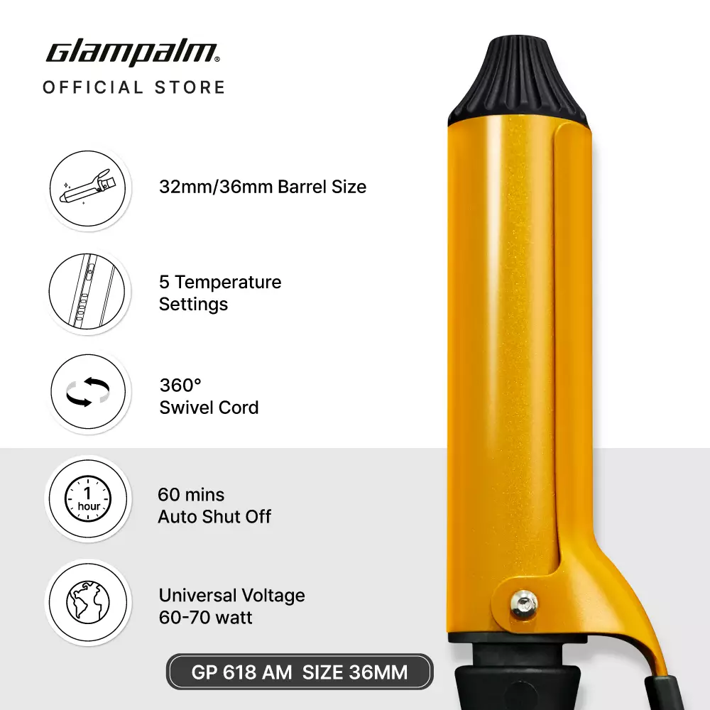 Glampalm Catokan Pengeriting Rambut / Curling Iron GP618AL