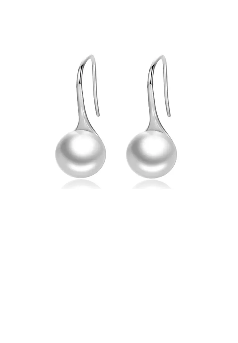 White pearl earrings online on sale