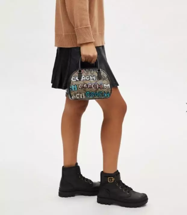 CM095 Signature Serf X Mint Sydney Satchel Khaki Multi