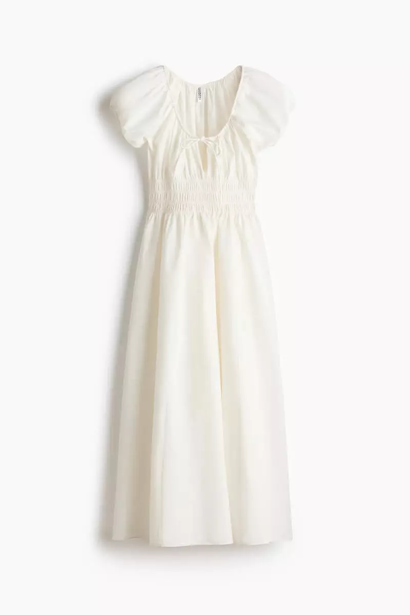 Smocked-waist dress