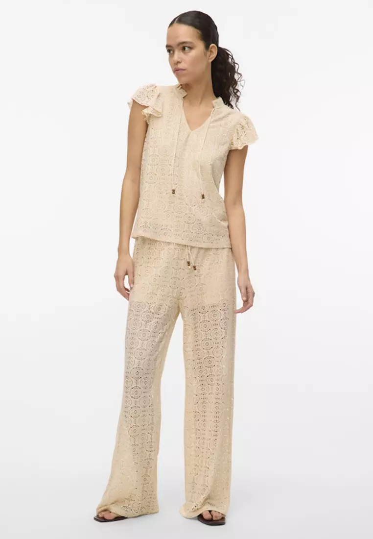 Maya Short Sleeve String Top