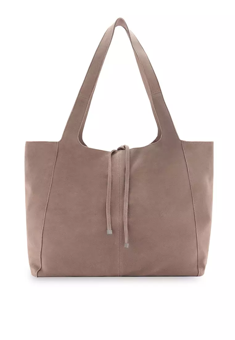 Mango leather shopper bag discount