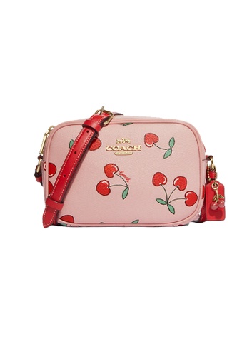 COACH Coach Mini Jamie Camera Bag With Heart Cherry Print Powder Pink Multi  CE655 | ZALORA Malaysia