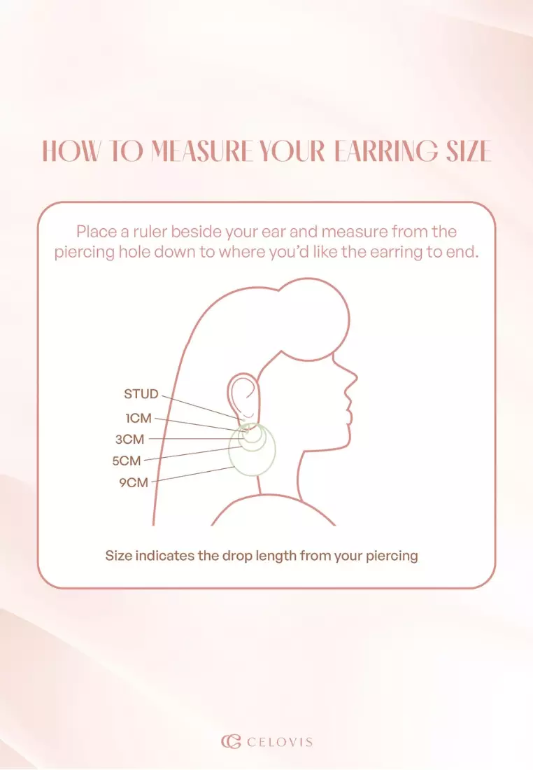 Roselle 玫瑰金粉色耳釘