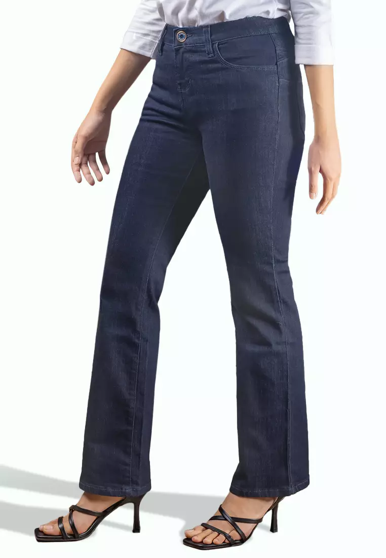 C2 Trevon Navy Jeans Push Up Bootcut Wanita