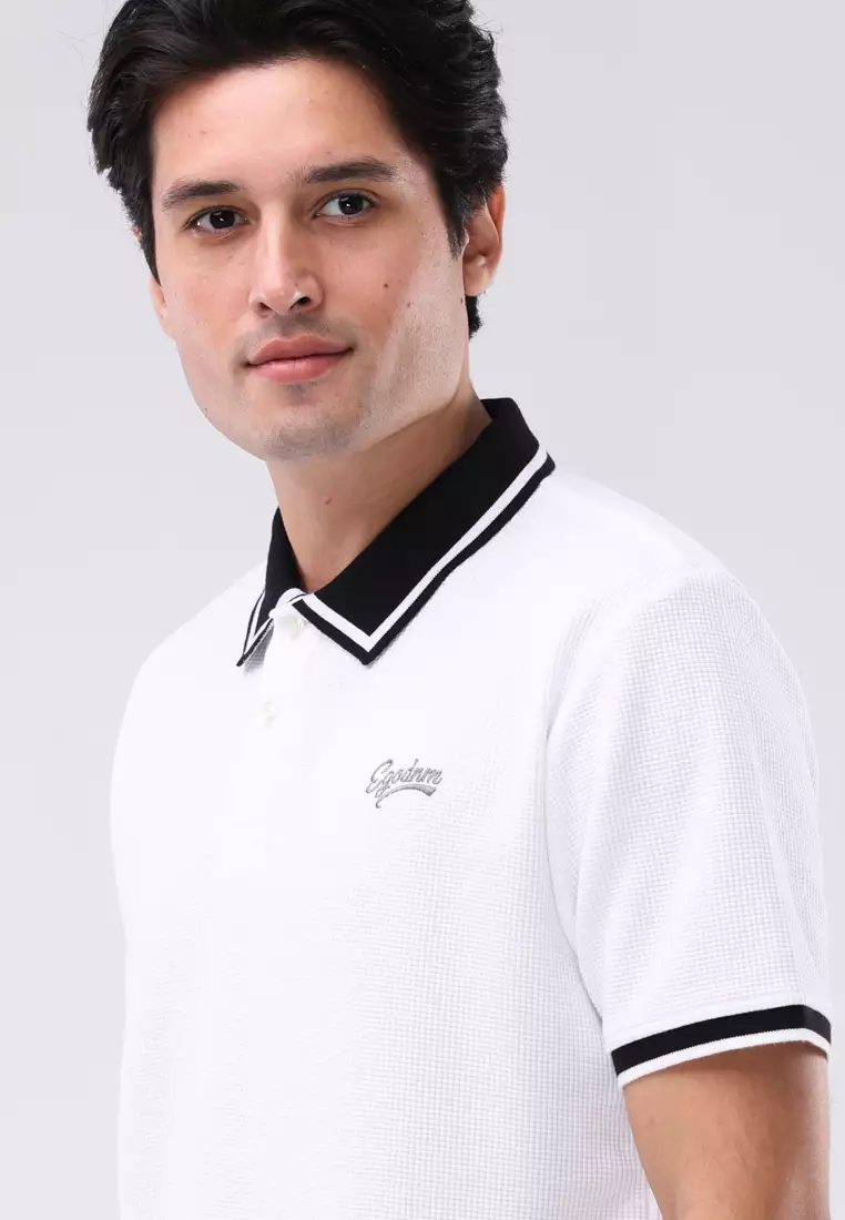 Collared Waffle Tee Short Sleeves