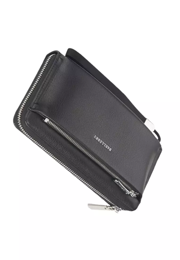 Long Wallet Dompet Pria Wanita Model Panjang Many Slot Material Kulit Leather ORIGINAL - Black