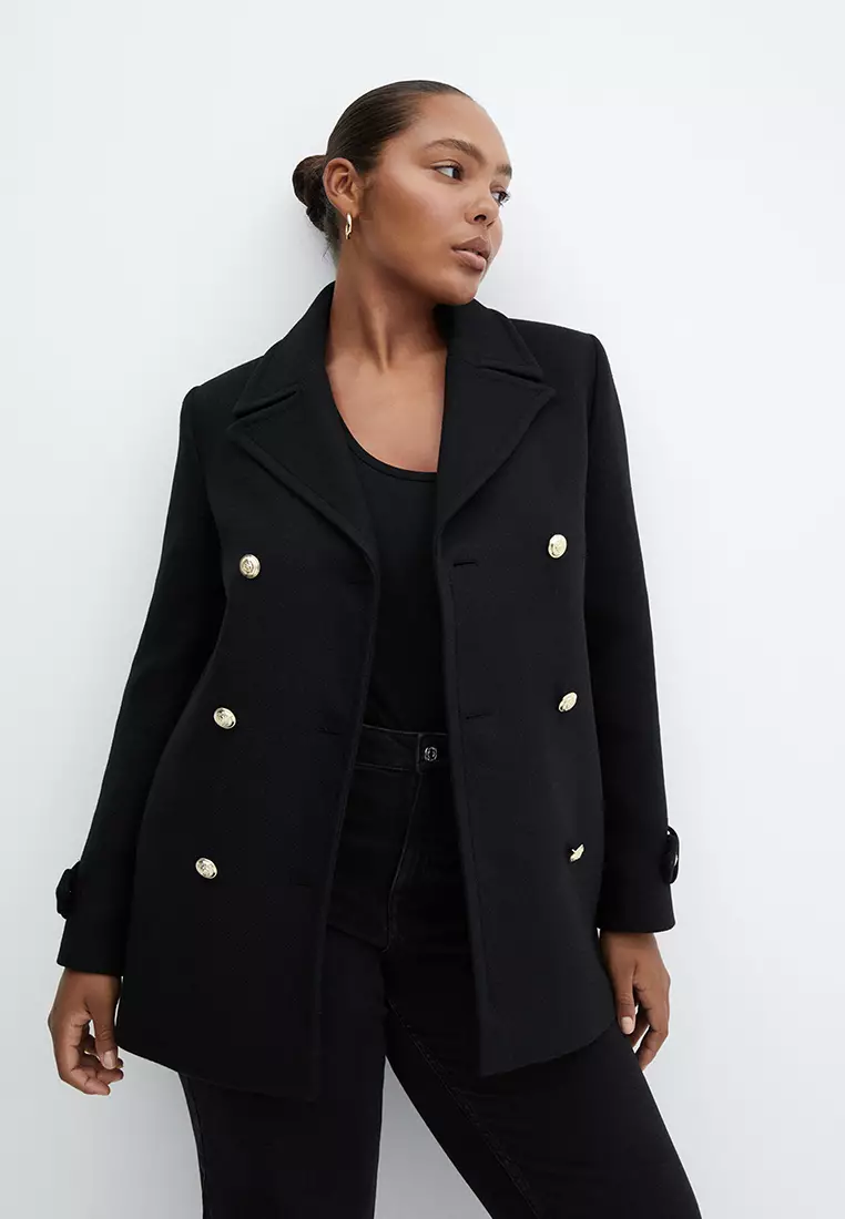 線上選購Mango Wool Coat With Jewel Buttons | ZALORA 台灣