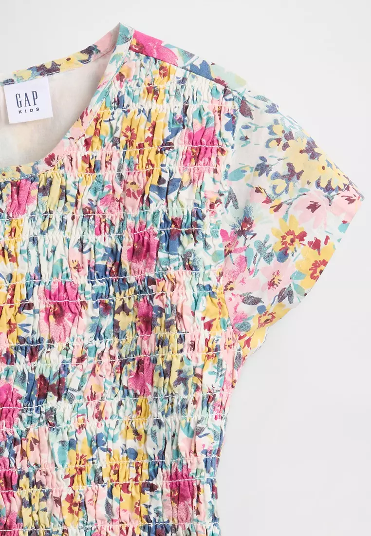 Kids Smocked Floral Dress