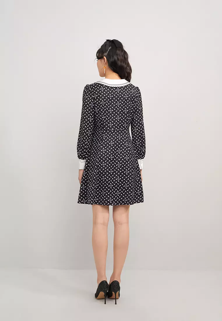 Lollipop Prints V-Neck Mini Dress