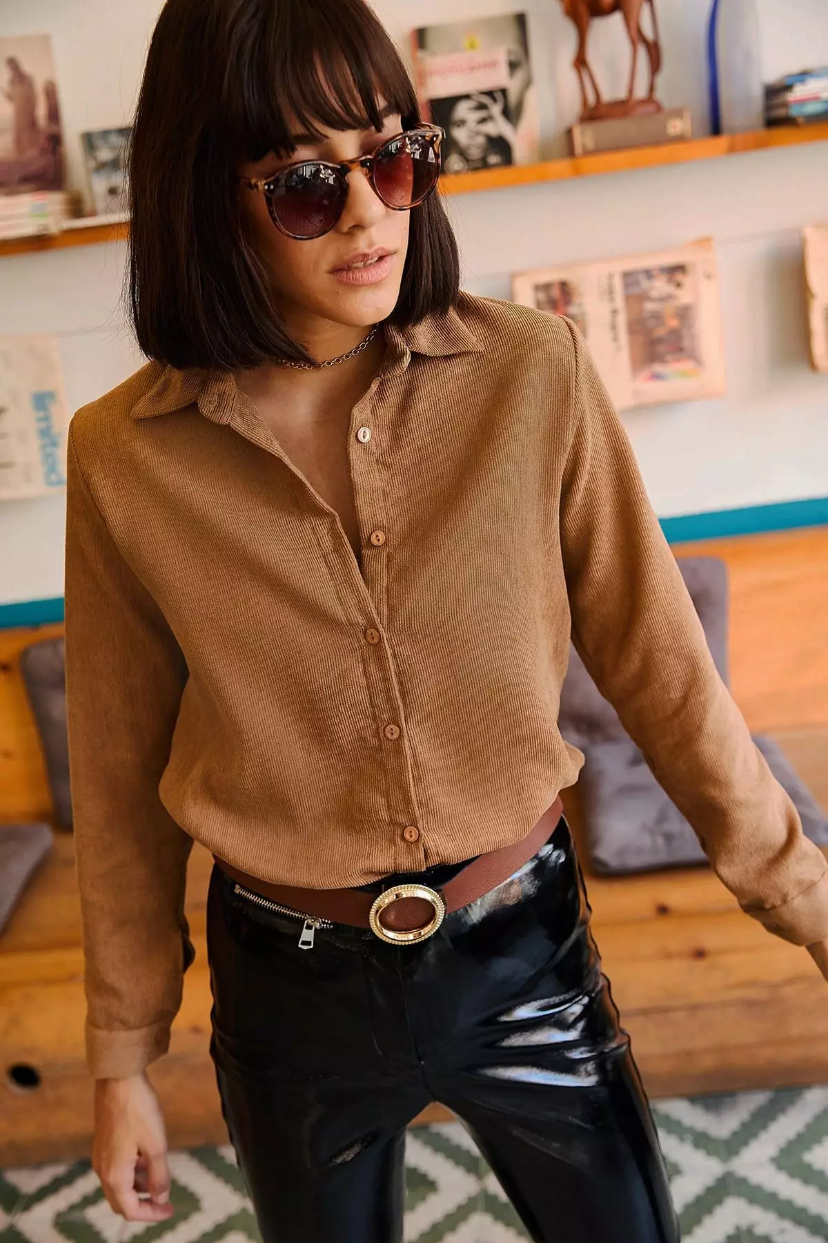 Slim Corduroy Corduroy Shirt