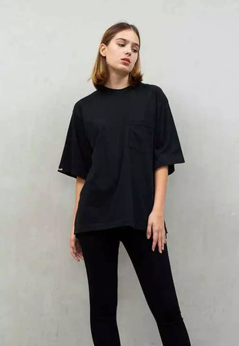 kaos oversized HITAM polos unisex oversize shirt houseofcuff