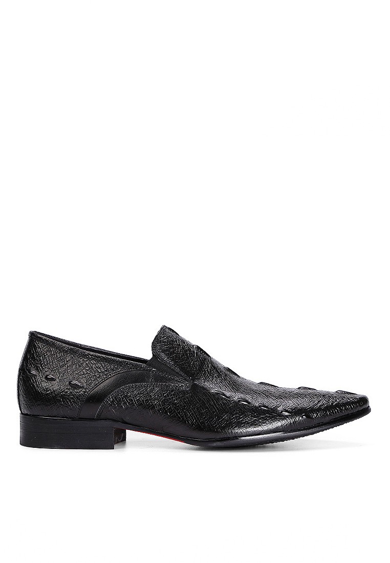 VANSA Croco Embossed Leather Slip-on Business Shoes VSM-F27102