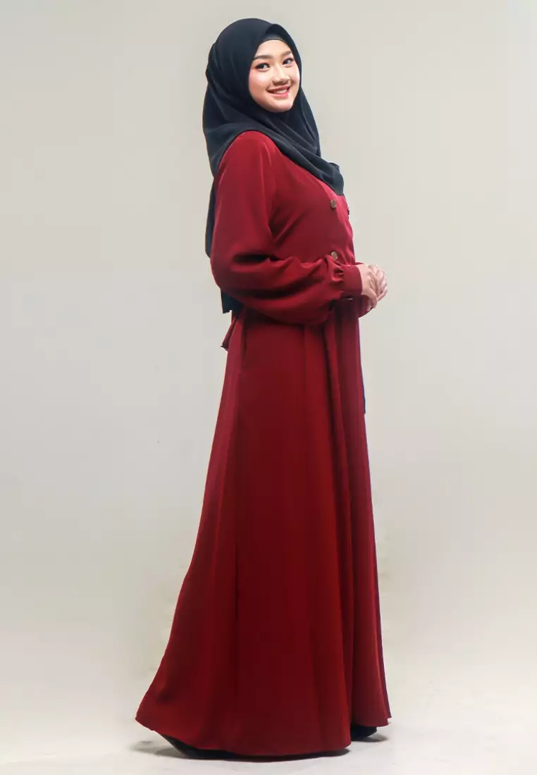 Rabbani - Gamis Muslim Dresslim Lamyra Exclusive - Merah Maroon